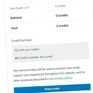 Use Credit Checkout
